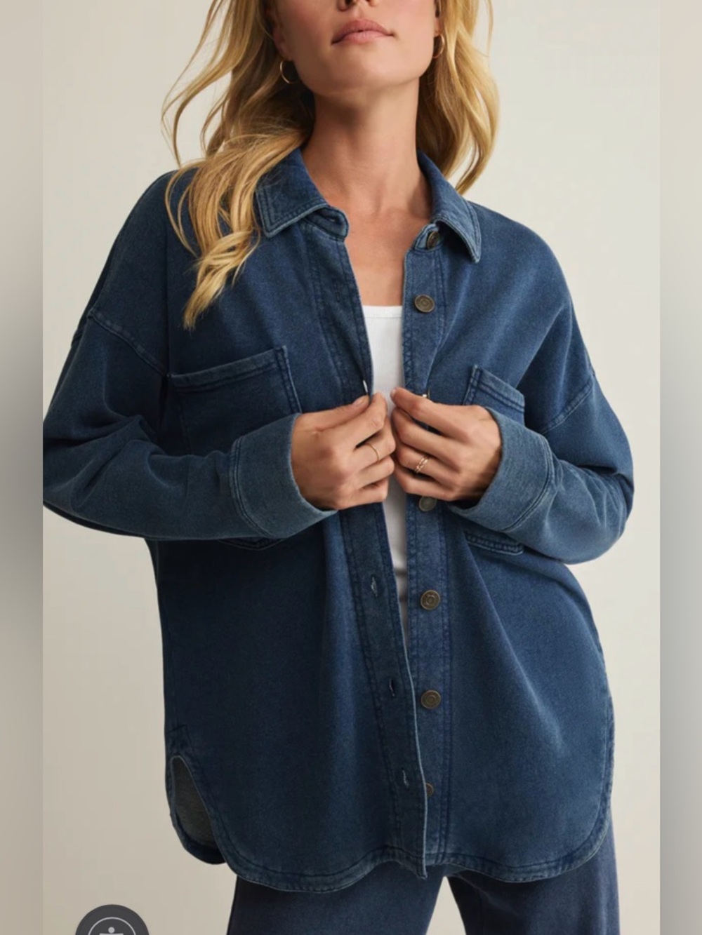 Z Supply Indigo Denim Button-Up Jacket - Picture 4 of 9